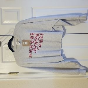 University of Oklahoma cropped raw edge sweatshirt, Size S, Gray